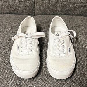 Vans Off-White Canvas Lace-Up Sneakers